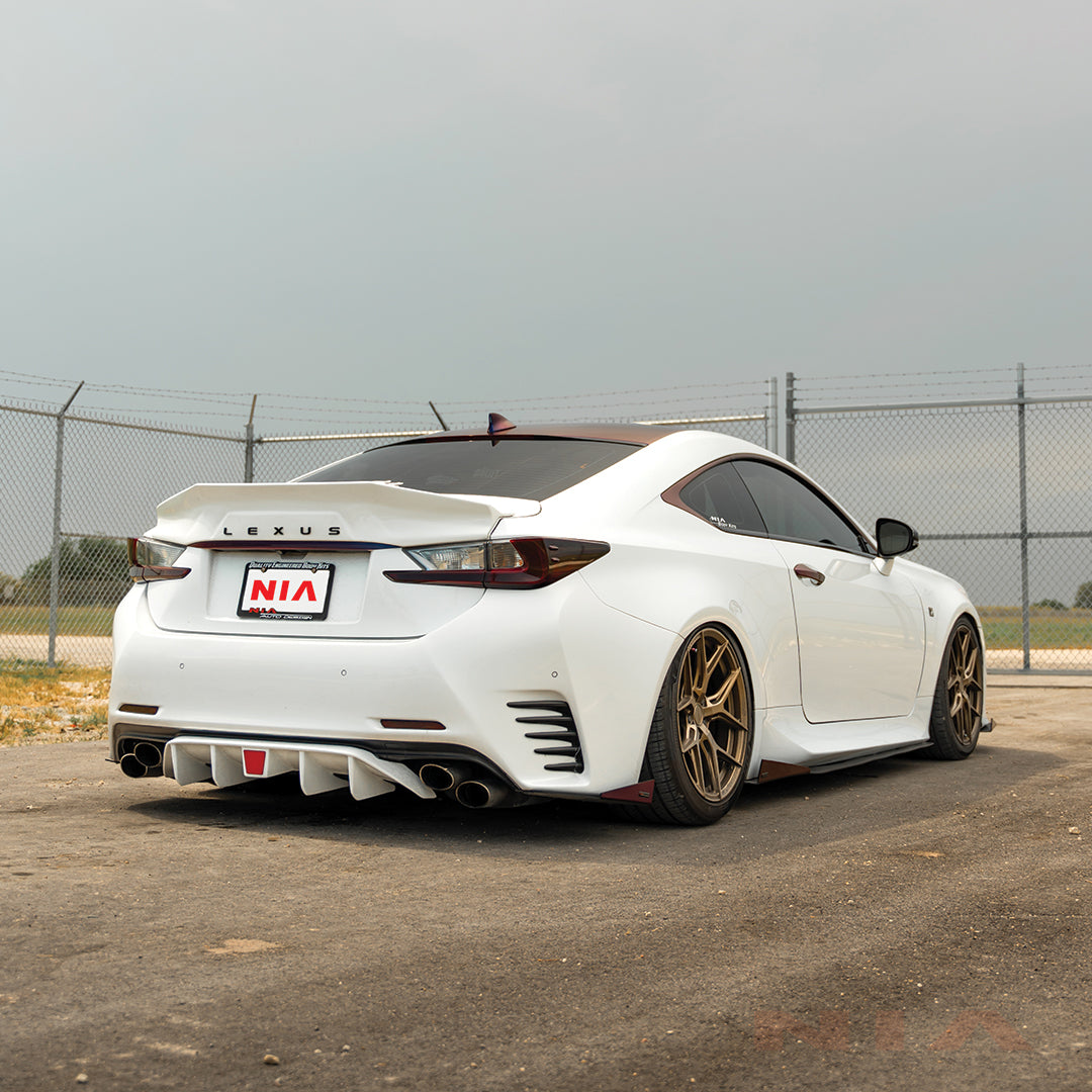 Lexus RC NIA (6pcs) Full Splitter Lip Body Kit + Rear Bumper Diffuser (2015-2018) w/ Optional Brake Light