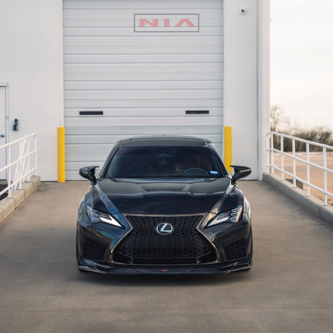 Lexus RC-F NIA Full Splitter Lip Kit + Bumper Extension w/ Optional Brake Light (Front, Sides, Rears, Diffuser)(2020-2025)