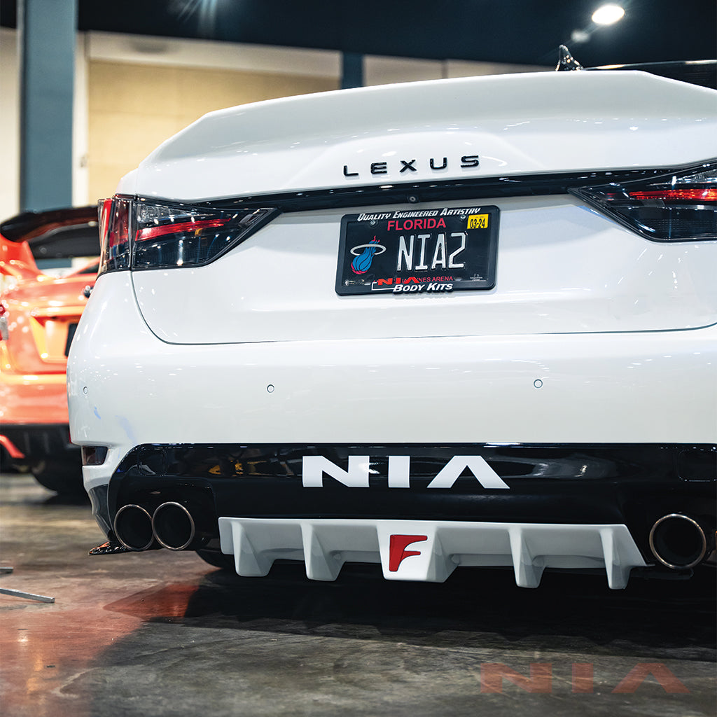 Lexus GS-F NIA Diffuser Bumper Extension w/ Optional Brake Light (2016-20)