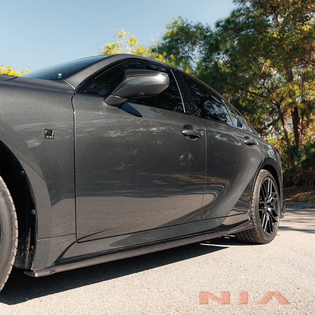 Lexus IS-300, IS-350, IS500, Base and F-Sport NIA Side Skirt Splitter Lip (2021-2025)