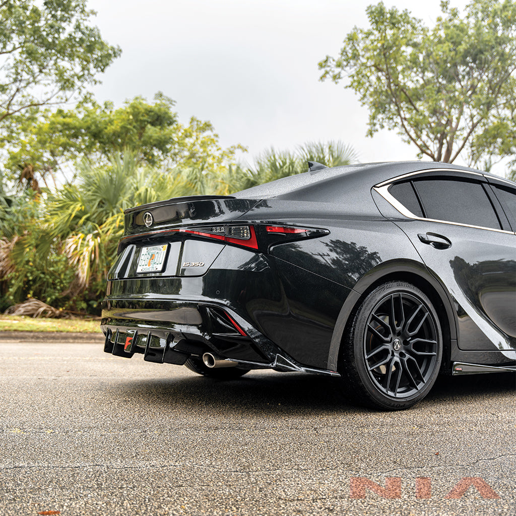 Lexus IS-300, IS-350, Base and F Sport Rear Spats NIA Splitter Lip Body Kit (2021-2025)
