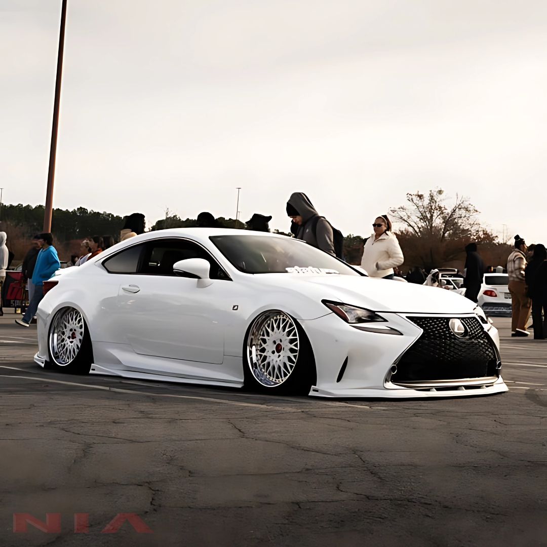 Lexus RC NIA (6pcs) Full Splitter Lip Body Kit + Rear Bumper Diffuser (2015-2018) w/ Optional Brake Light