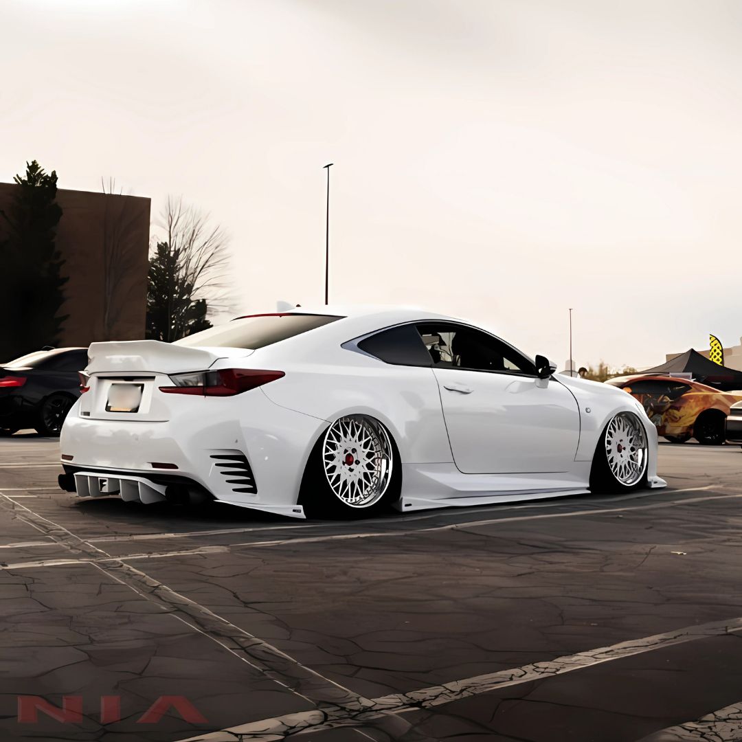 Lexus RC NIA (6pcs) Full Splitter Lip Body Kit + Rear Bumper Diffuser (2015-2018) w/ Optional Brake Light
