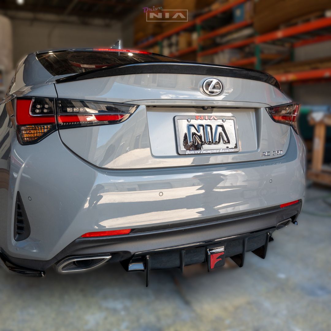 Lexus RC NIA Diffuser Bumper Extension 2019-2025 w/ Optional Brake Light (PRE-ORDER)