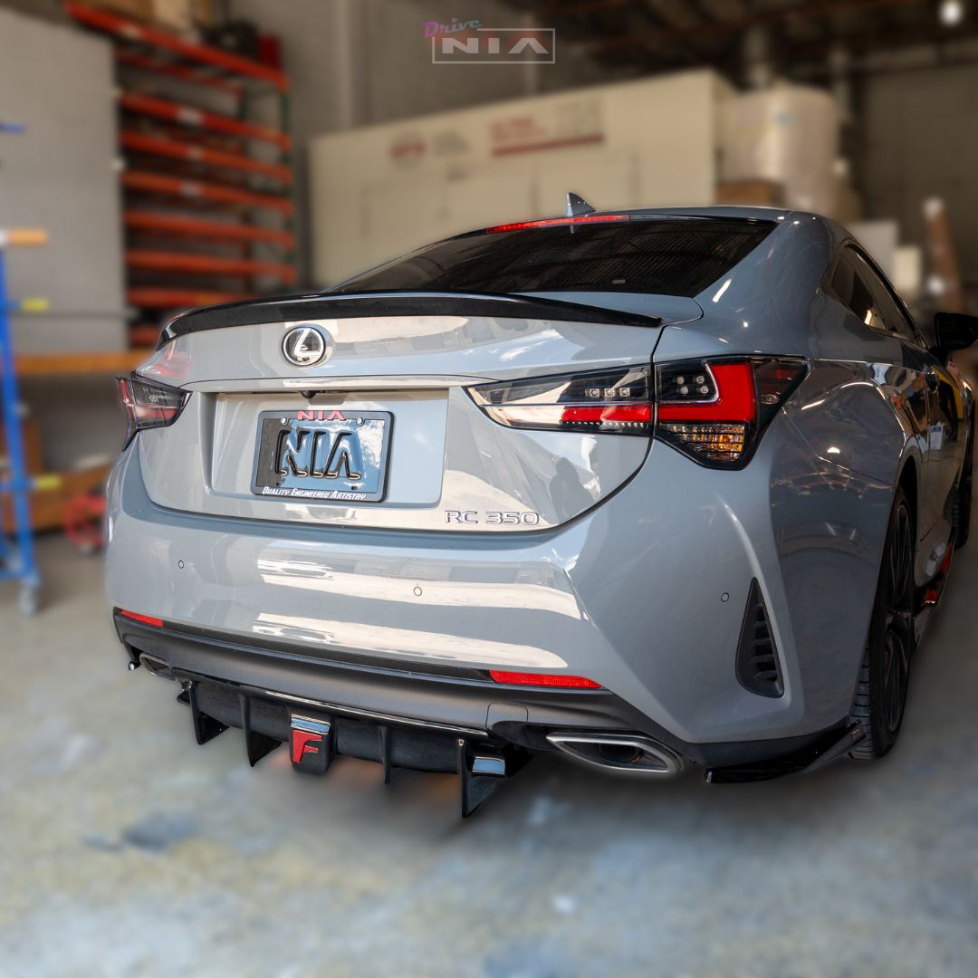 Lexus RC NIA Diffuser Bumper Extension 2019-2025 w/ Optional Brake Light (PRE-ORDER)