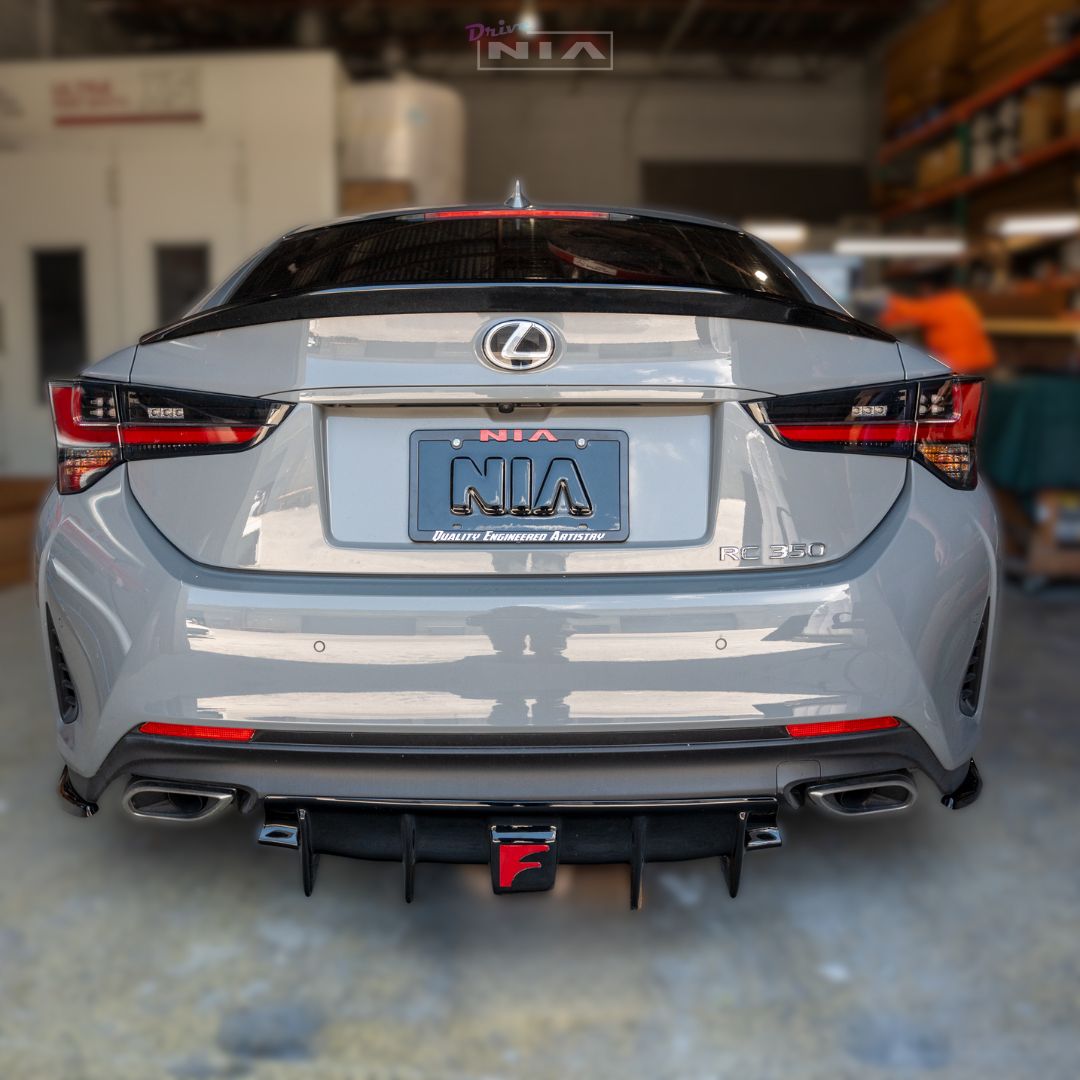 Lexus RC NIA Diffuser Bumper Extension 2019-2025 w/ Optional Brake Light (PRE-ORDER)
