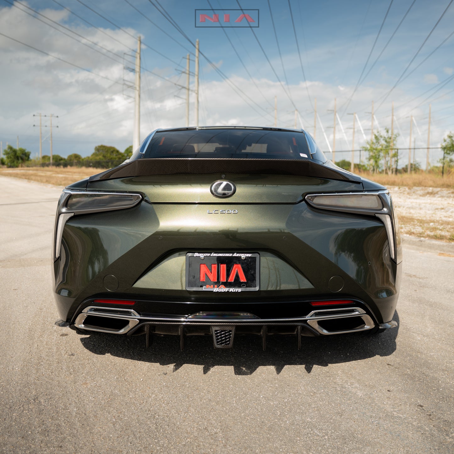 Lexus LC500 Diffuser Bumper Extension 2018-25 w/ Optional Brake Light