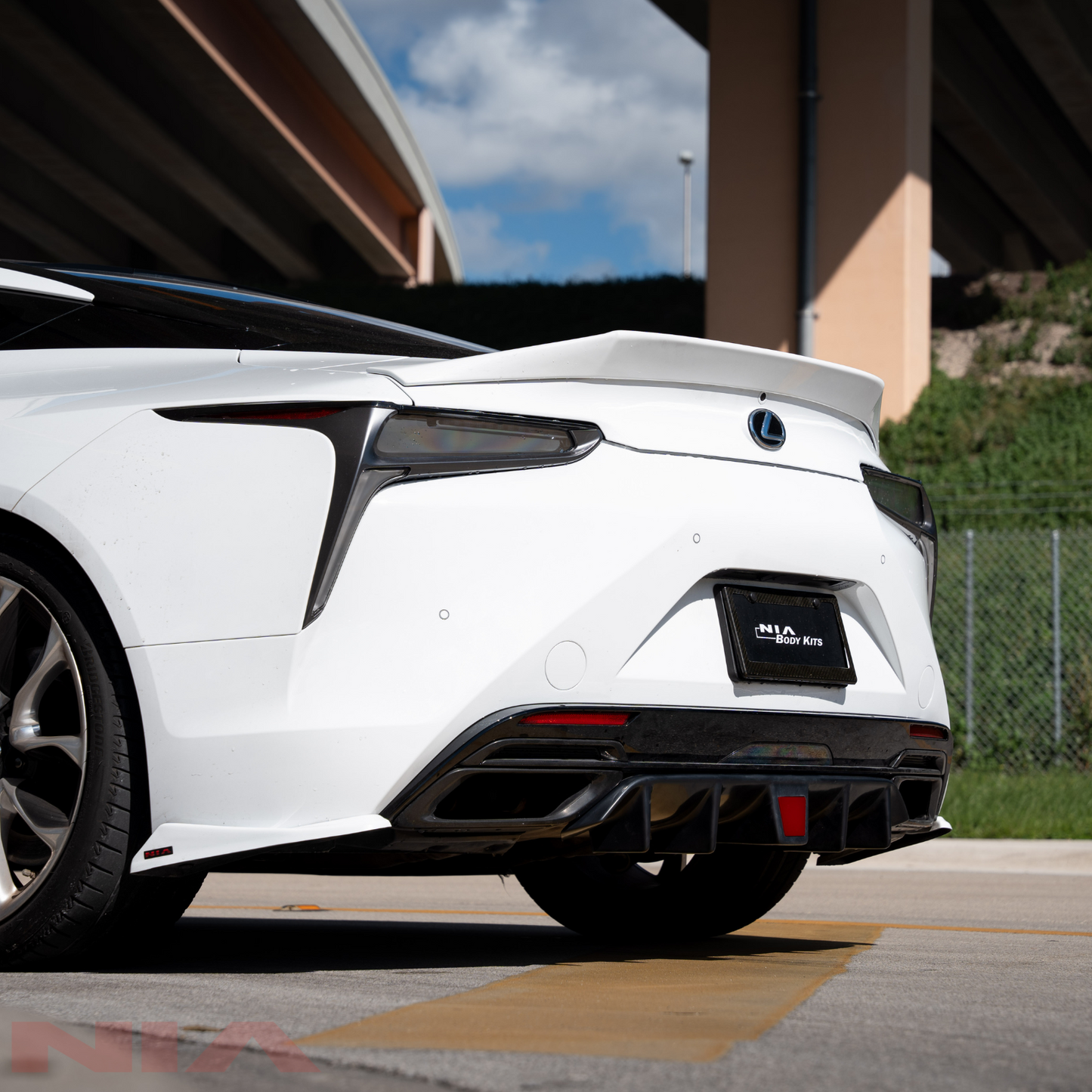 Lexus LC500 Diffuser Bumper Extension 2018-25 w/ Optional Brake Light