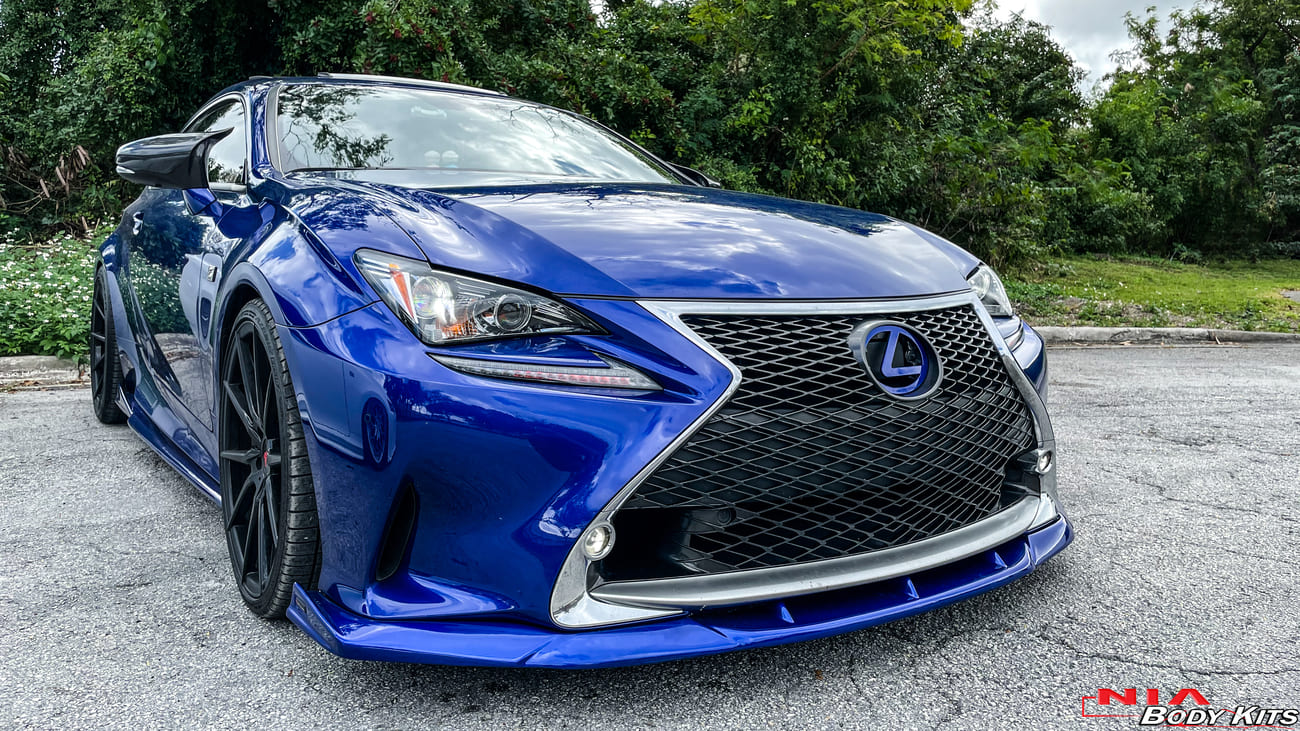 Lexus RC F-Sport, Base Model NIA Front Splitter Lip 2015-2018 in ABS or Carbon Fiber