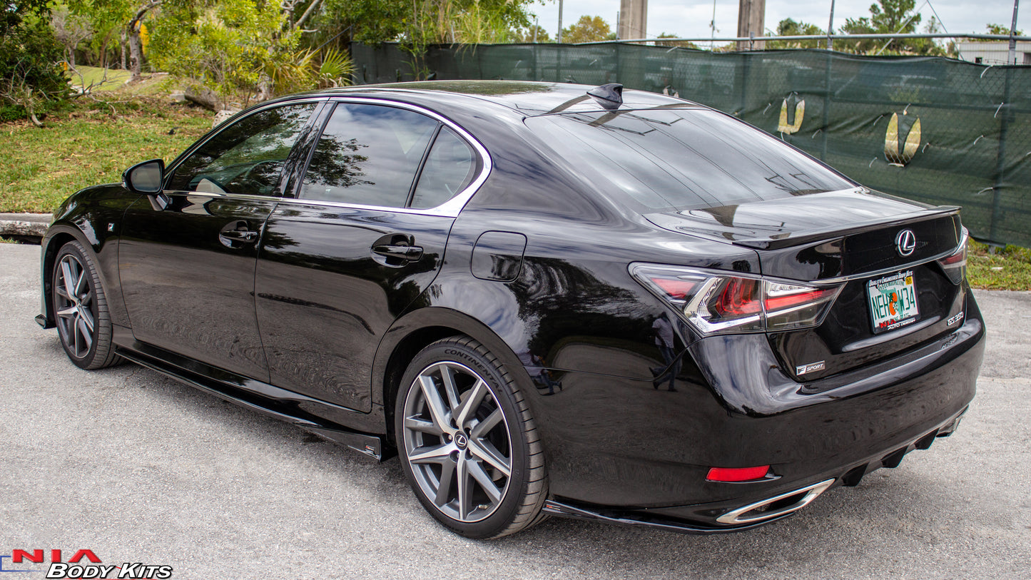 Lexus GS Base Model, F-Sport NIA rear lip spats bodykit 2012-2020 in ABS