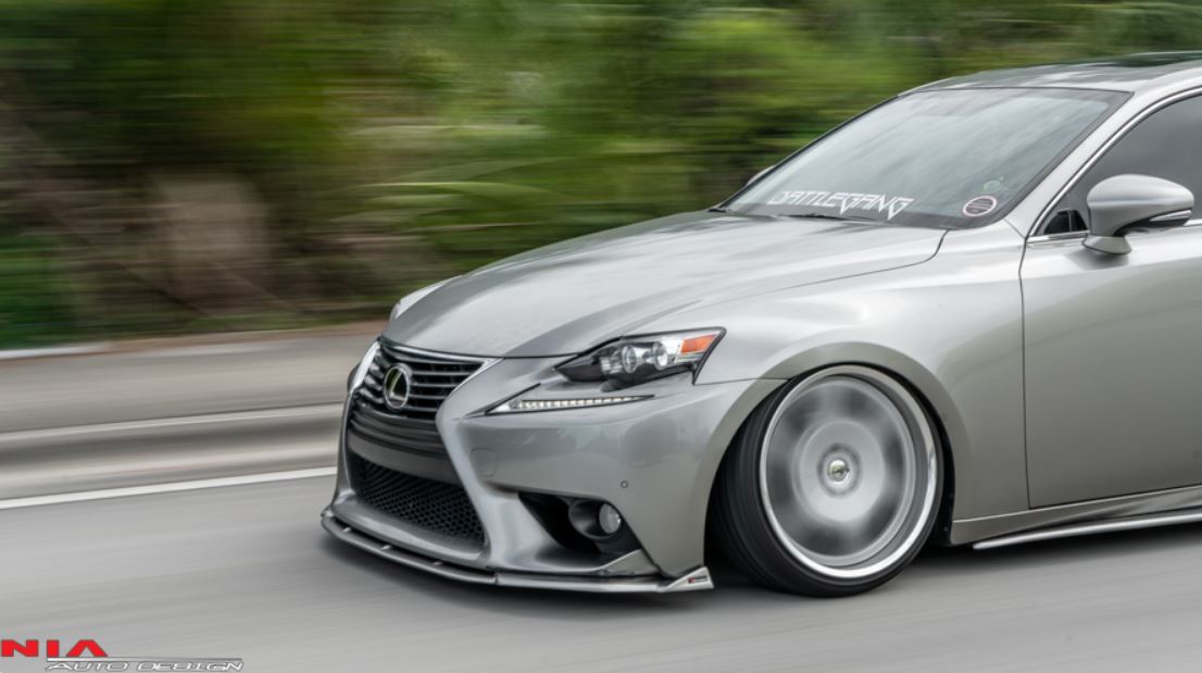 14-16 Lexus IS Non F-sport NIA Front Splitter 2014 2015 2016 2