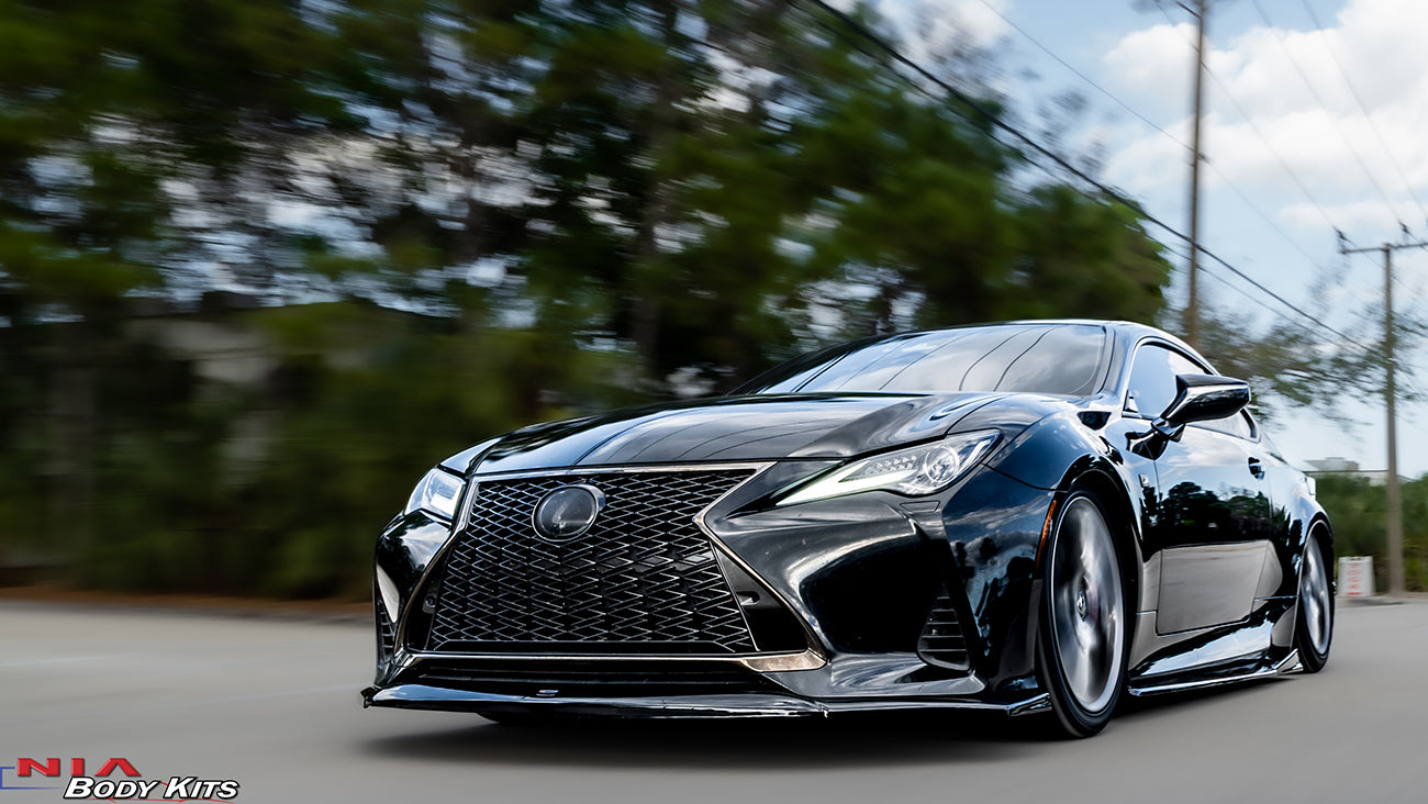 Lexus RC Front NIA Splitter lip body Kit 2019-2025 Fits RC 300 / 350 F-Sport and Non-F Sport (Base)