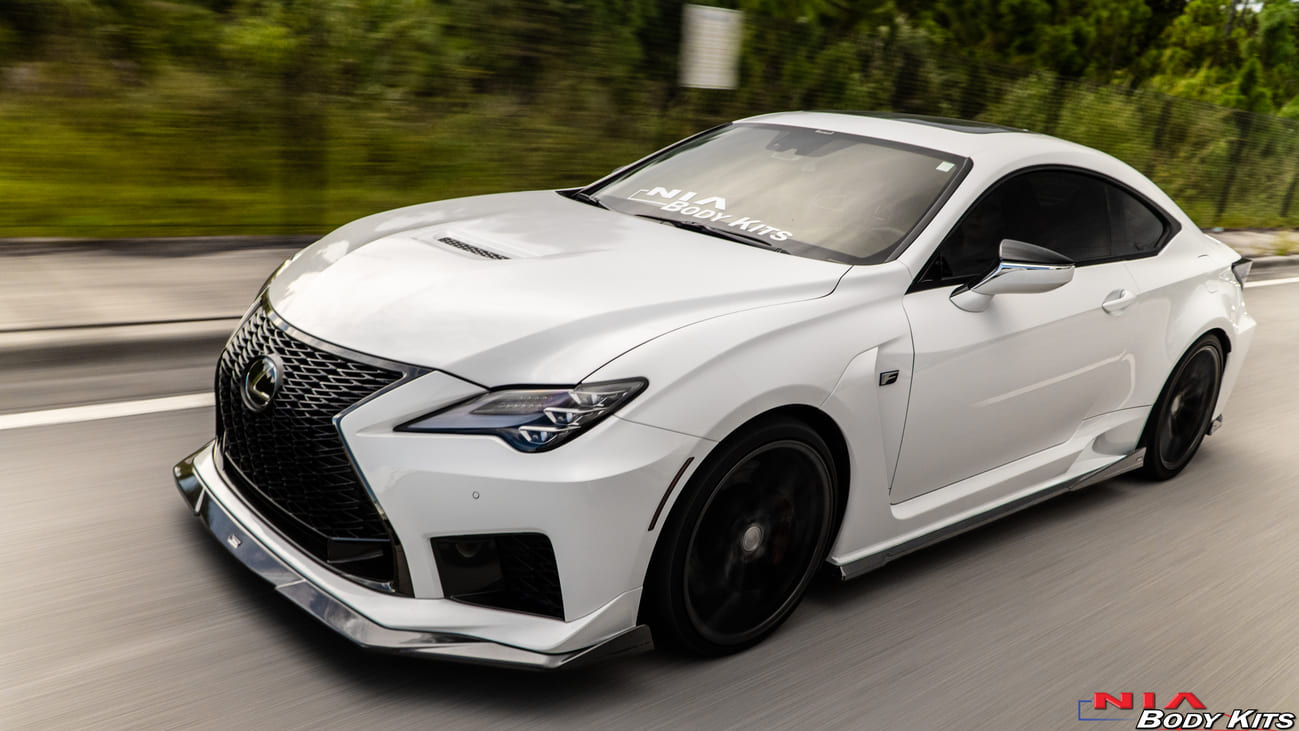 Lexus RC-F NIA Full Splitter Lip Kit + Bumper Extension w/ Optional Brake Light (Front, Sides, Rears, Diffuser)(2020-2025)
