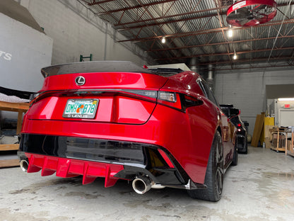 Lexus IS300 IS350 Diffuser Bumper Extension 2021-25 w/ Optional Brake Light