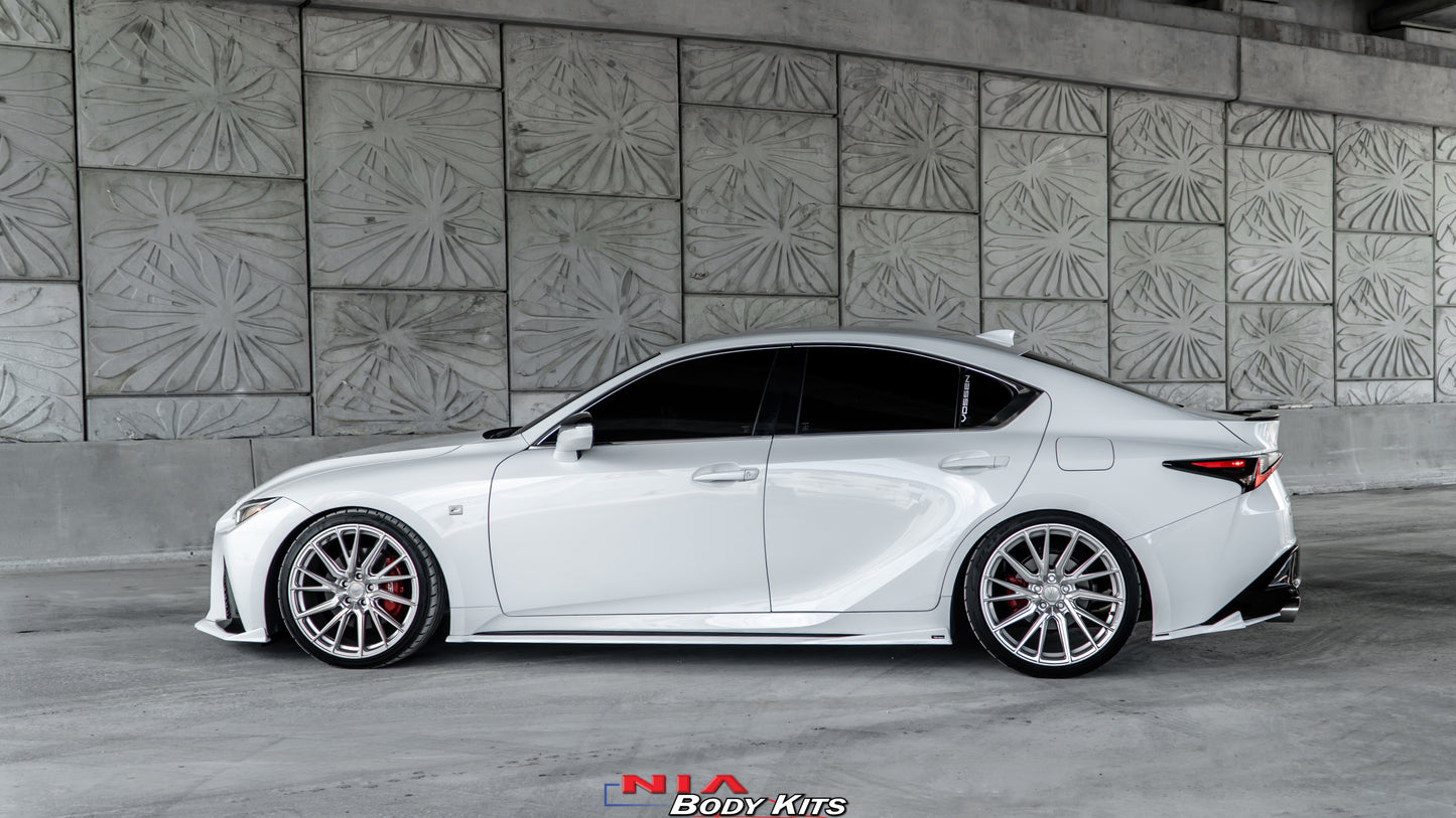 Lexus IS-300, IS-350, IS500, Base and F-Sport NIA Side Skirt Splitter Lip (2021-2025)