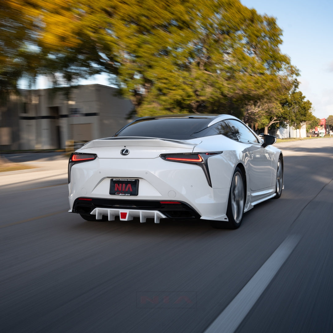 Lexus LC 500 NIA Full lip Body Kit 6pcs (Front Splitter, Side Skirt Rockers, Rear Apron Spats, Diffuser Bumper Extension) 2018-2025 in ABS