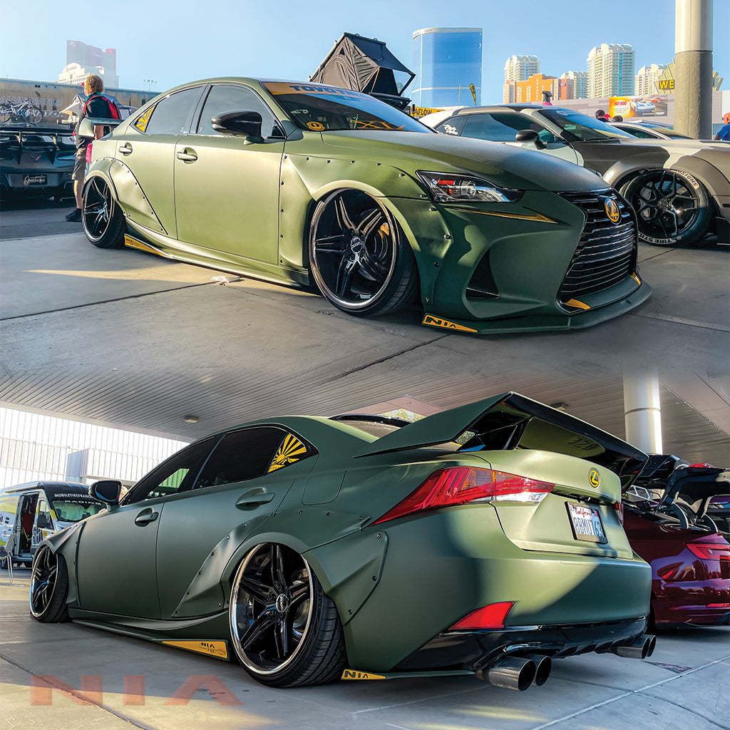 Lexus IS300 IS350 IS200T Full Splitter Lip Body Kit (Front, Sides, Rears) 2017-2020