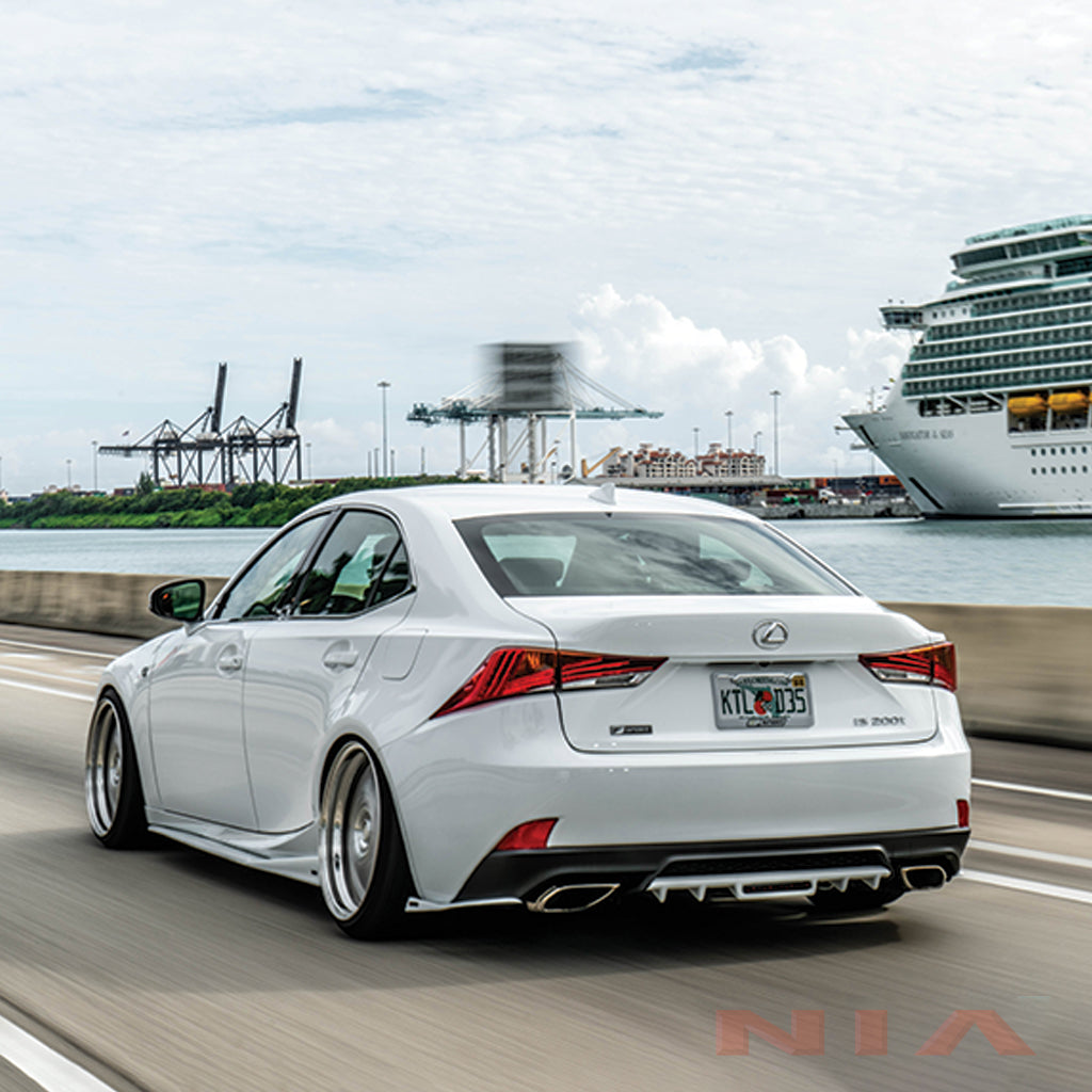 Lexus IS300 IS350 IS200t F-SPORT Full Splitter Lip Body Kit + Diffuser Bumper Extension (Front, Sides, Rears, Diffuser) 2017-2020