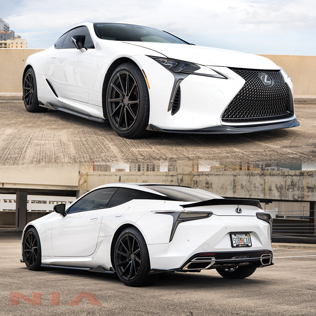 Lexus LC 500 Full NIA Splitter Lip Body Kit+Spoiler 2018-25 (6 pcs) (*Spoiler Is NOT Compatible with Convertibles)