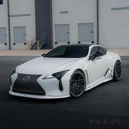 Lexus LC 500 NIA Full lip Body Kit 6pcs (Front Splitter, Side Skirt Rockers, Rear Apron Spats, Diffuser Bumper Extension) 2018-2025 in ABS