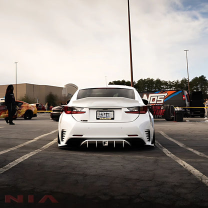 Lexus RC NIA (6pcs) Full Splitter Lip Body Kit + Rear Bumper Diffuser (2015-2018) w/ Optional Brake Light