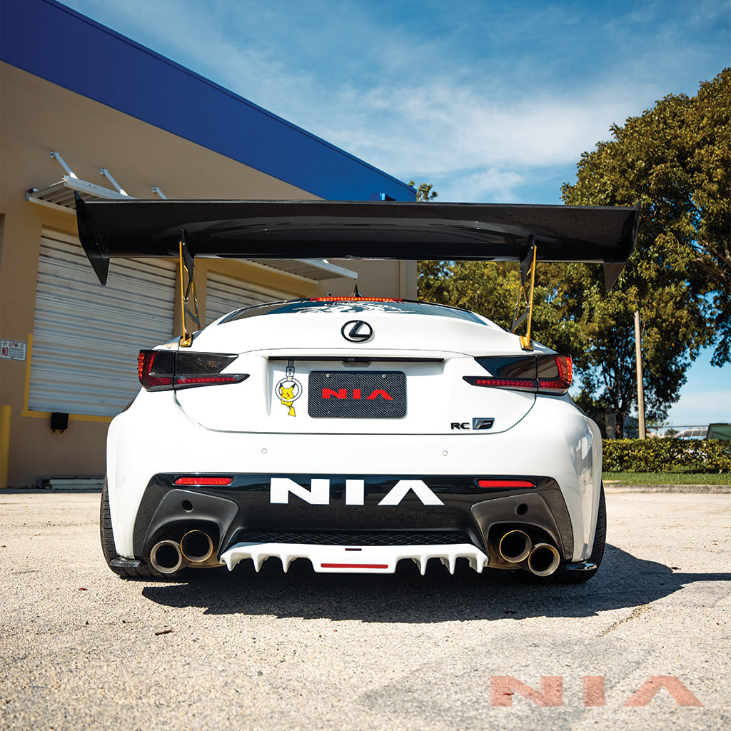 Lexus RC F NIA Diffuser Rear Bumper Extension with brake light 2015 19 Nia Body Kits