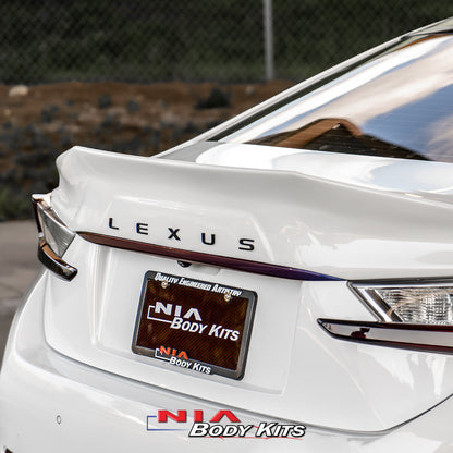 NIA Body Kits upgrades your Lexus RC with an aggressive stance without altering the factory design. This new V.2 gives you the option to upgrade to the new Lexus emblem with your choice of color (Chrome or black) or leave it with no logo.  Contact us at www.niaautodesign.com