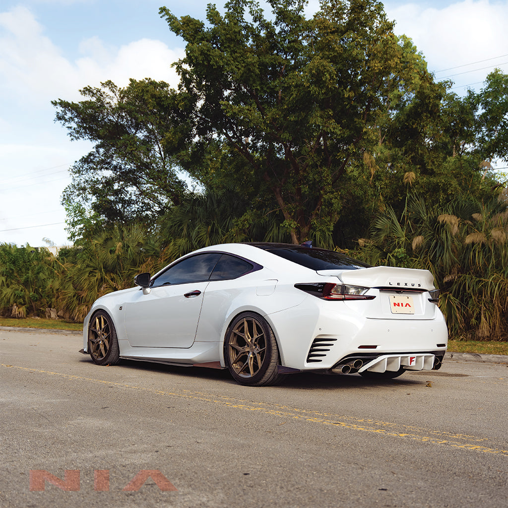 Lexus RC NIA (6pcs) Full Splitter Lip Body Kit + Rear Bumper Diffuser (2015-2018) w/ Optional Brake Light