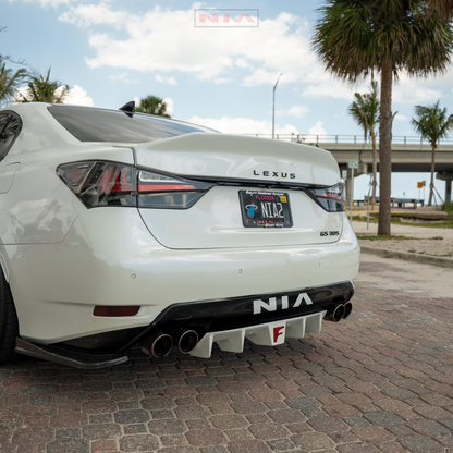 Lexus GS-F NIA Full Splitter Lip Kit + Bumper Extension w/ Optional Brake Light (Front, Sides, Rears, Diffuser)(2016-20)