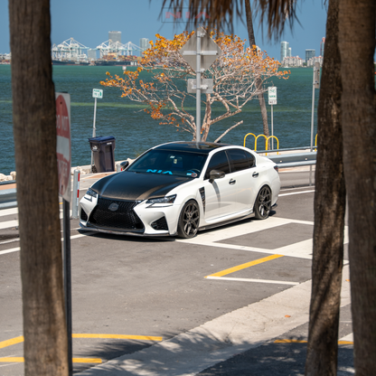 Lexus GS-F NIA Full Splitter Lip Kit + Bumper Extension w/ Optional Brake Light (Front, Sides, Rears, Diffuser)(2016-20)