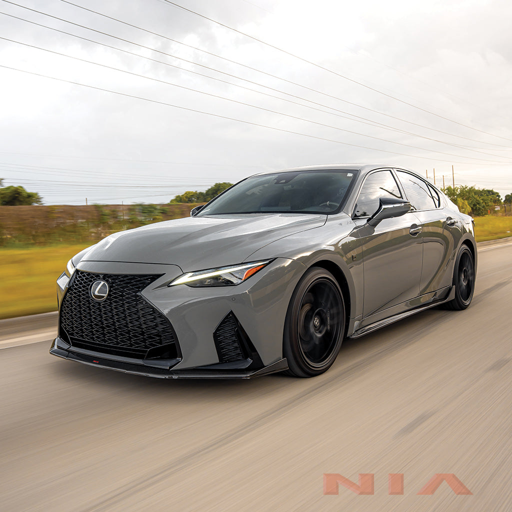 Lexus IS 500 NIA Front Lip Splitter Bodykit 2022-2025 in ABS or Carbon Fiber