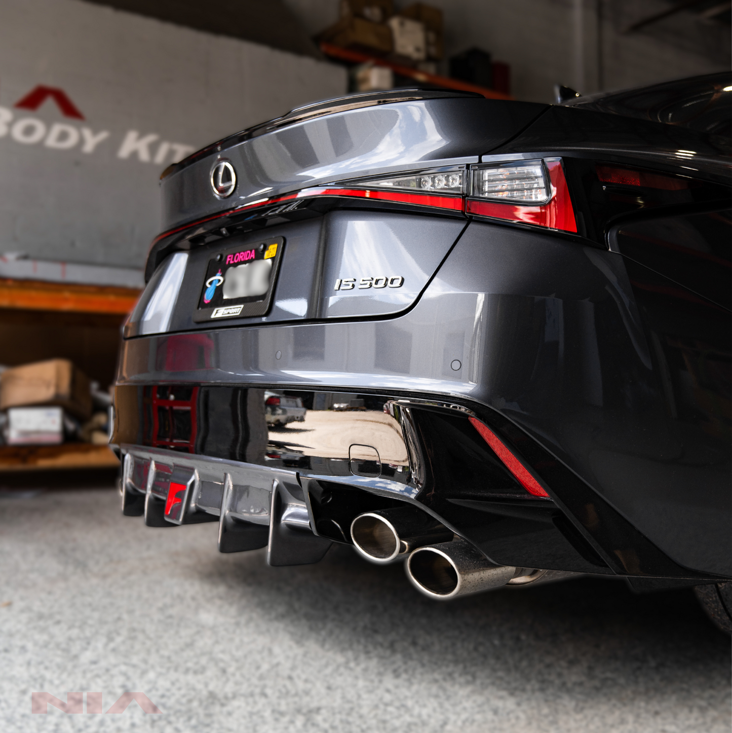 Lexus IS 500 NIA Diffuser Bumper Extension w/ Optional Brake Light 2022-2025