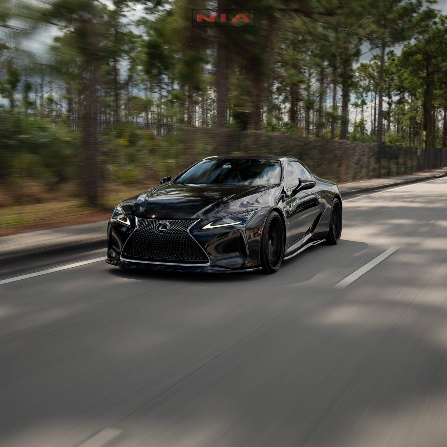 Lexus LC 500 NIA Full lip Body Kit 6pcs (Front Splitter, Side Skirt Rockers, Rear Apron Spats, Diffuser Bumper Extension) 2018-2025 in ABS