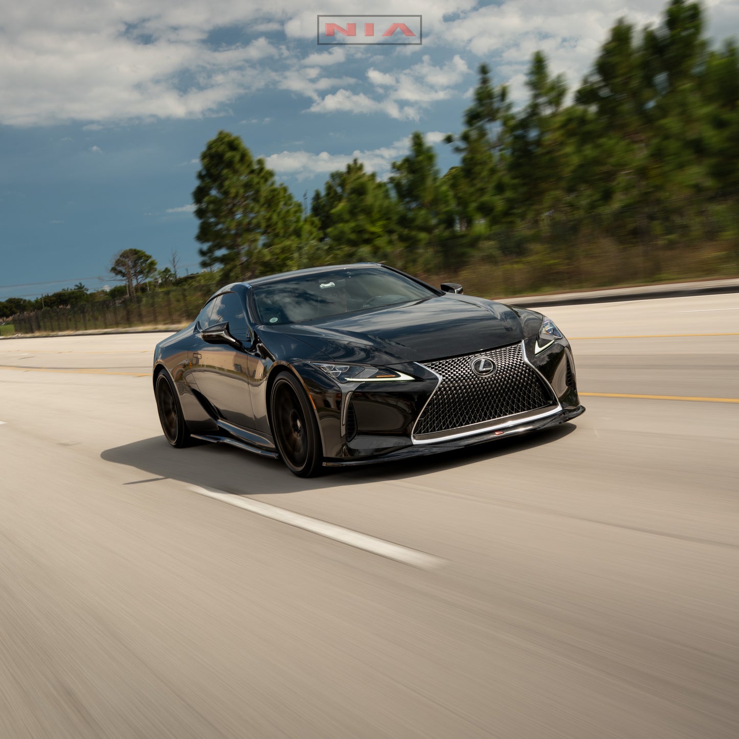 Lexus LC 500 NIA Full lip Body Kit 6pcs (Front Splitter, Side Skirt Rockers, Rear Apron Spats, Diffuser Bumper Extension) 2018-2025 in ABS