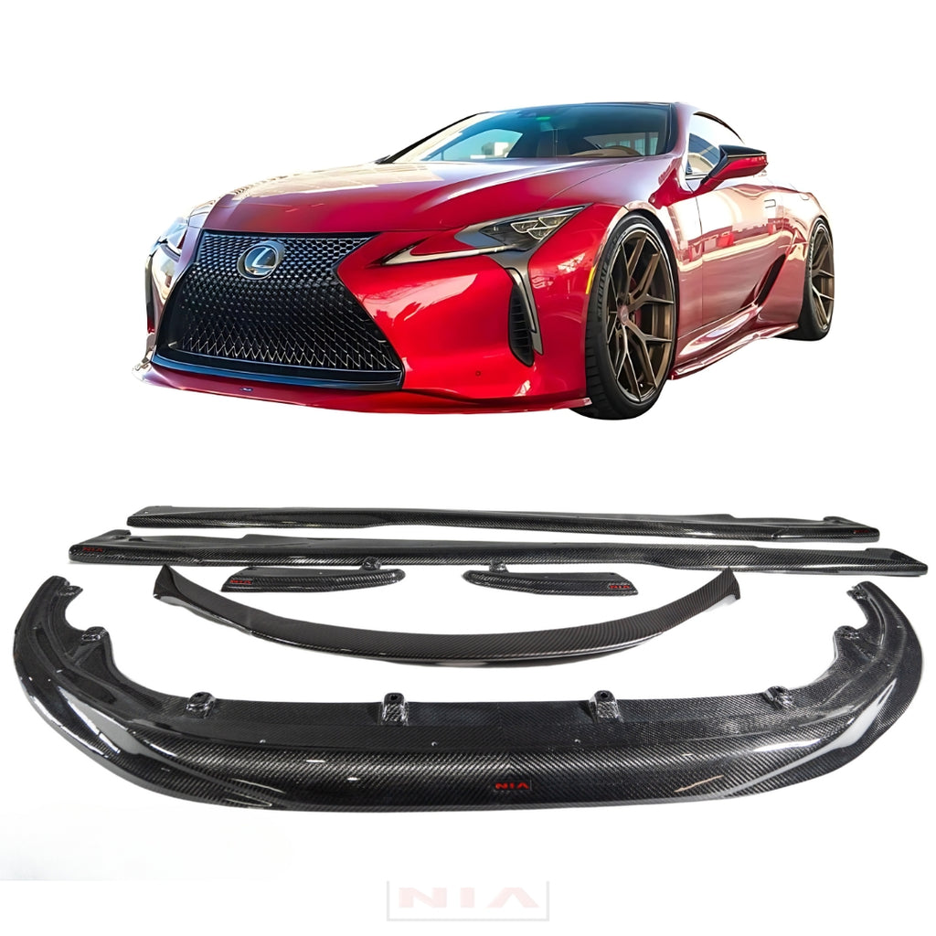 Lexus LC 500 Full NIA Splitter Lip Body Kit+Spoiler 2018-25 (6 pcs) (*Spoiler Is NOT Compatible with Convertibles)