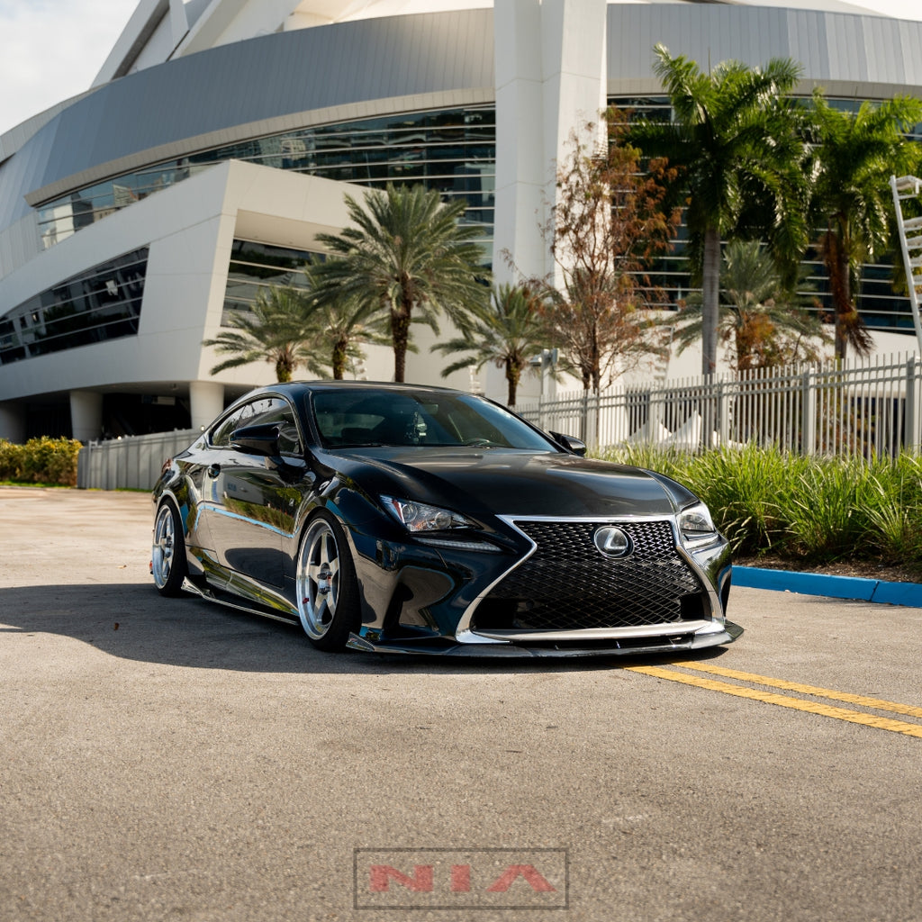 Lexus RC NIA (6pcs) Full Splitter Lip Body Kit + Rear Bumper Diffuser (2015-2018) w/ Optional Brake Light