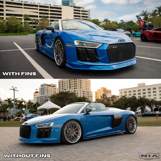 Audi R8 NIA Front Splitter Lip 2015-2019 in Carbon Fiber or ABS