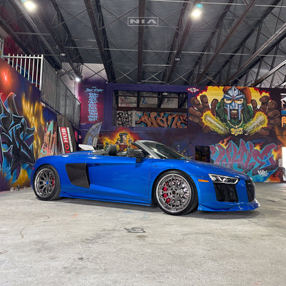 Audi R8 NIA Front Splitter Lip 2015-2019 in Carbon Fiber or ABS