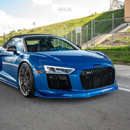 Audi R8 NIA Front Splitter Lip 2015-2019 in Carbon Fiber or ABS