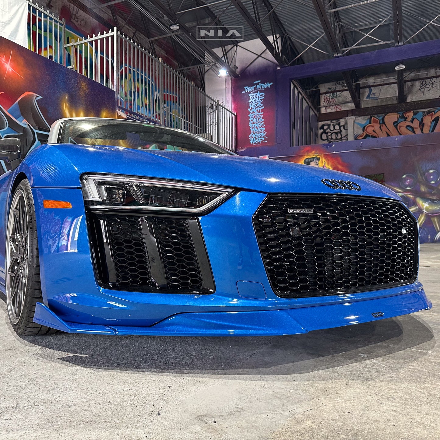 Audi R8 NIA Front Splitter Lip 2015-2019 in Carbon Fiber or ABS