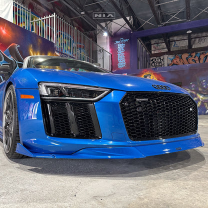Audi R8 NIA Front Splitter Lip 2015-2019 in Carbon Fiber or ABS