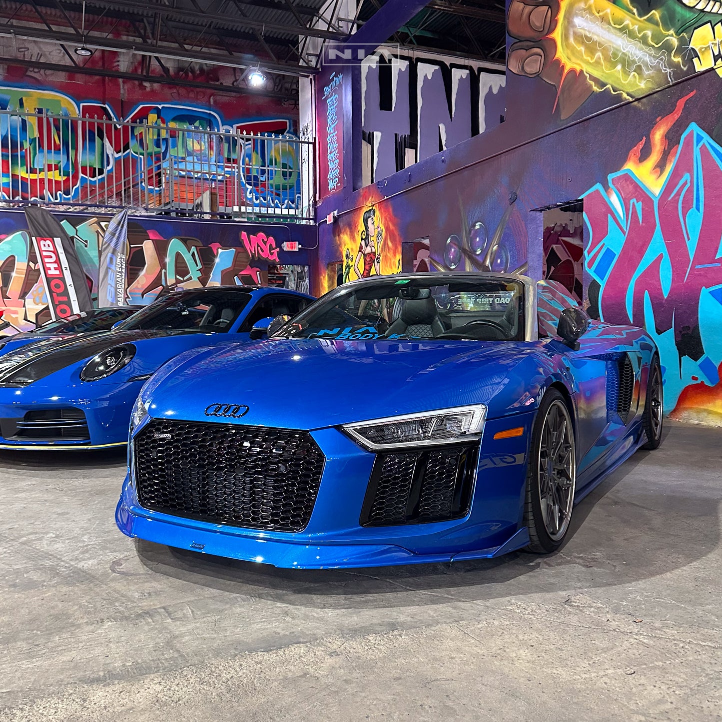 Audi R8 NIA Front Splitter Lip 2015-2019 in Carbon Fiber or ABS