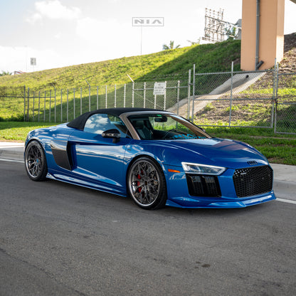 Audi R8 NIA Front Splitter Lip 2015-2019 in Carbon Fiber or ABS