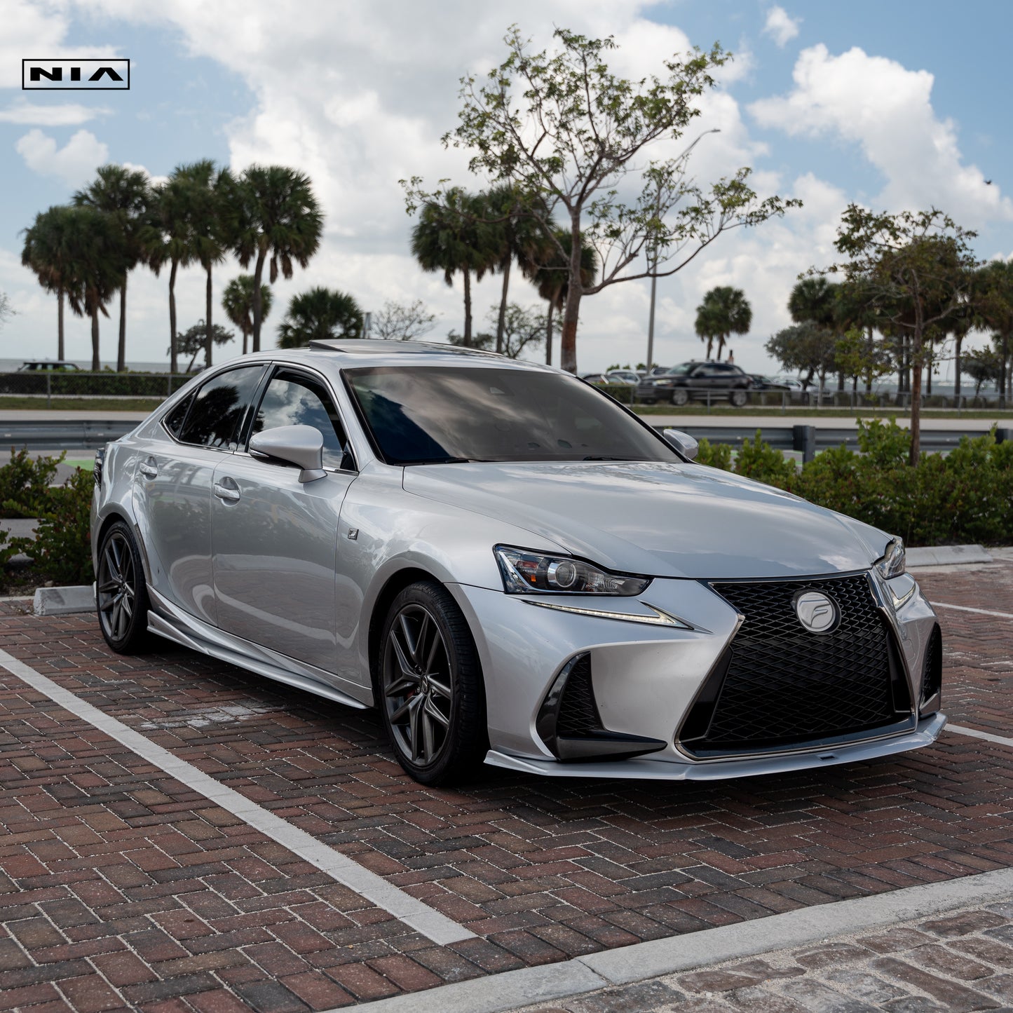 Lexus IS Base Model, F-Sport NIA full splitter lip bodykit 5pcs (front lip, side skirts, rear apron spats)  2017-2020 in ABS