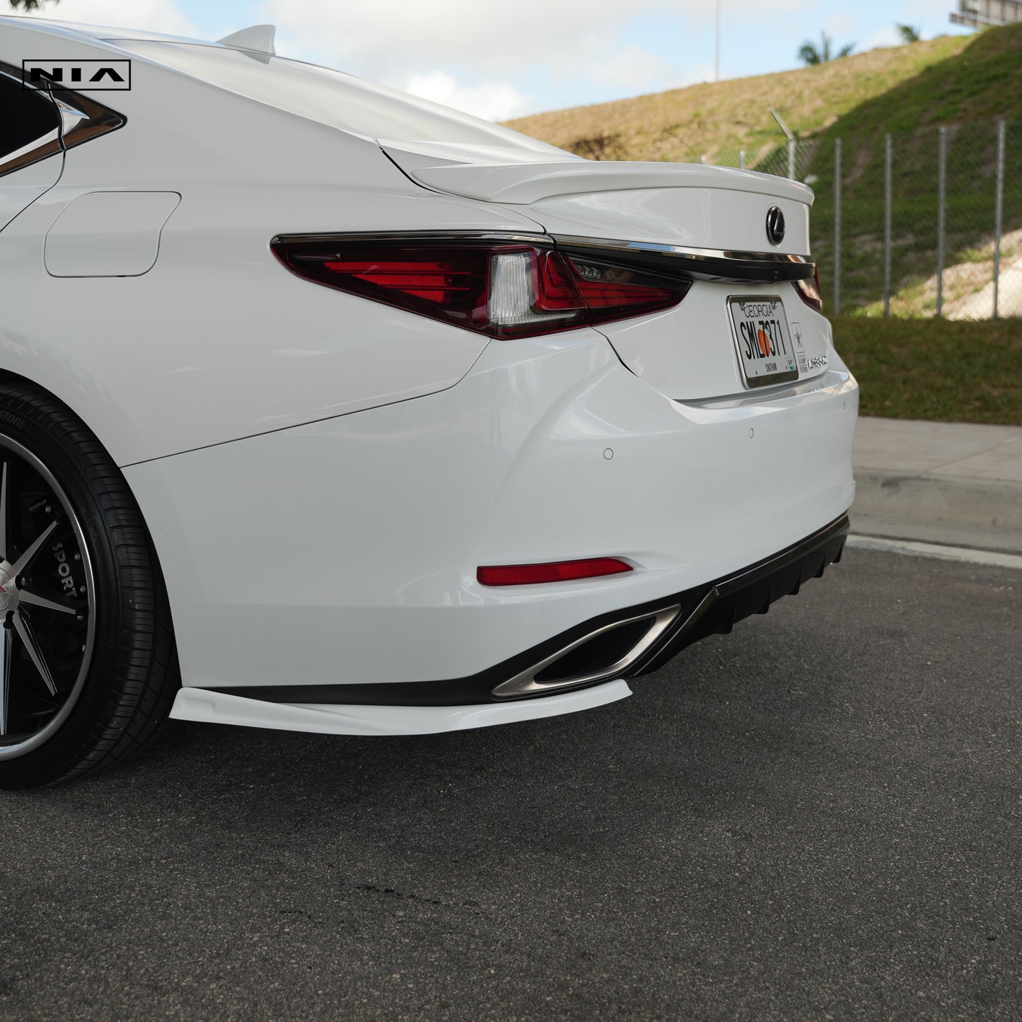 Lexus ES Base Model, F-Sport NIA rear lip spats bodykit 2019-2025 in ABS