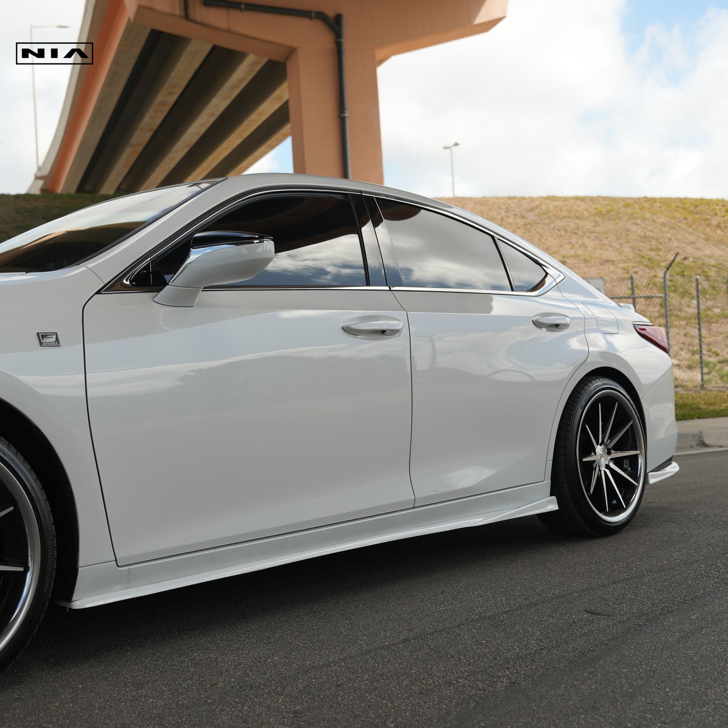 Lexus ES Base Model, F-Sport NIA Side Skirts Lip bodykit 2019-2025 in ABS