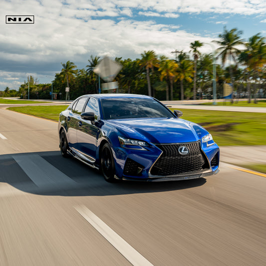 Lexus GS-F NIA Front Splitter Lip 2016-2020 in ABS or Carbon Fiber
