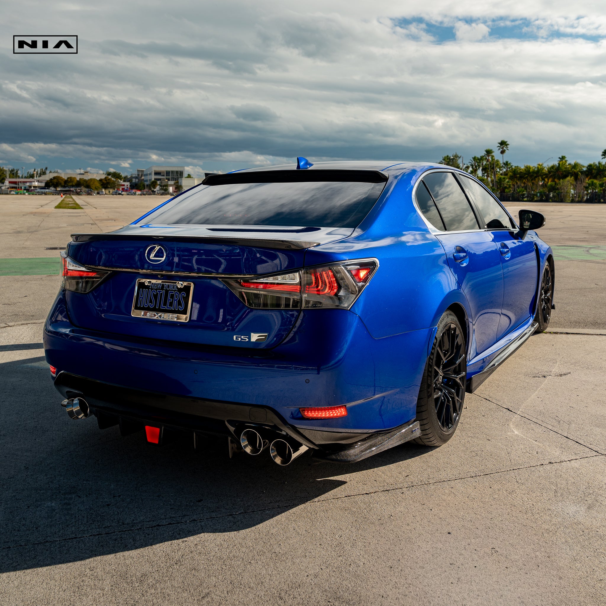 Lexus GS-F NIA Rear Diffuser Bumper Extension 2016-2020 in ABS or