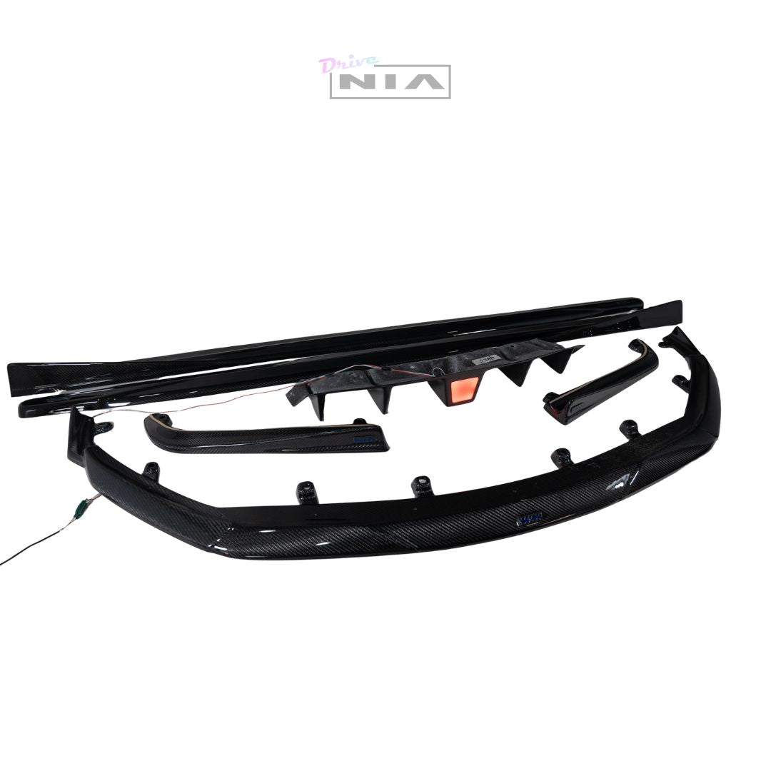 Lexus GS-F NIA Full lip Body Kit 6pcs (Front Splitter, Side Skirt Rockers, Rear apron spats, Diffuser Bumper Extension) 2016-2020  in ABS