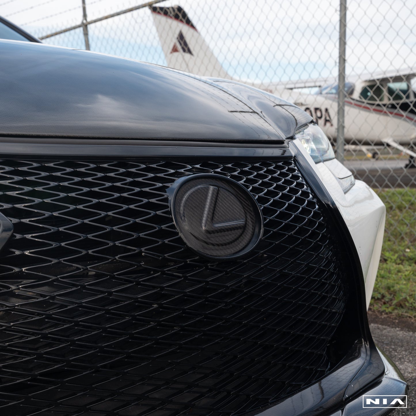 Lexus NIA Replacement L Emblem (7") in ABS or Carbon Fiber